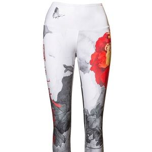 SOLD - Unique workout active pants (full length) - Artist design